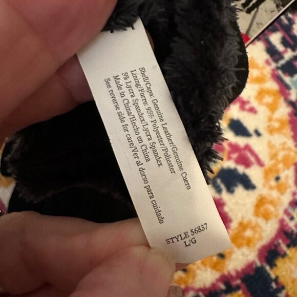 Isotoner Womens Micro Luxe Suede Casual Gloves Size Large Black Classic Warm - Picture 5 of 6